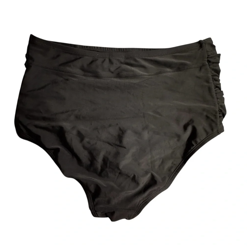 Ava & Viv Women's Hipster Swim Bottom, Black 14W